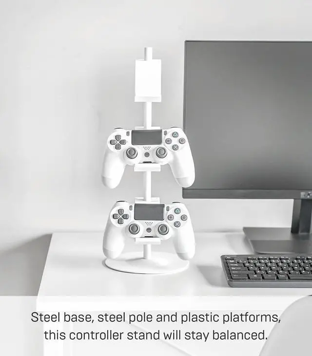 Alt view image 4 of 7 - YAMAZAKI Home Smart Universal Adjustable Game Controller Stand/Controller Holder - Steel