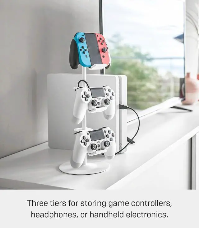 Alt view image 5 of 7 - YAMAZAKI Home Smart Universal Adjustable Game Controller Stand/Controller Holder - Steel