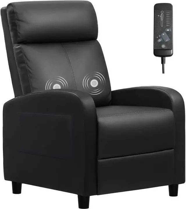 Main image of Furniwell Massage Recliner Chair for Living Room PU Leather Reclining Chair