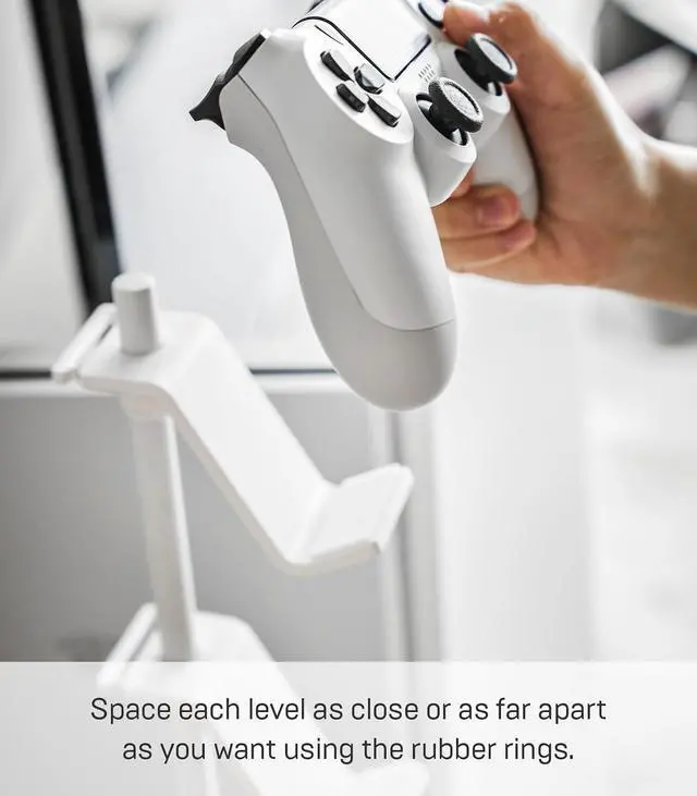 Alt view image 3 of 7 - YAMAZAKI Home Smart Universal Adjustable Game Controller Stand/Controller Holder - Steel