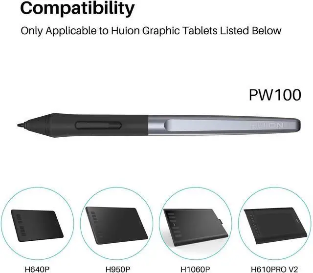 Alt view image 3 of 7 - HUION PW100 Battery-Free Stylus