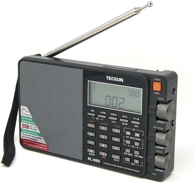 Alt view image 3 of 5 - Tecsun PL880 Portable Digital PLL Dual Conversion AM/FM Longwave Shortwave Radio with SSB (Single Side Band) Reception