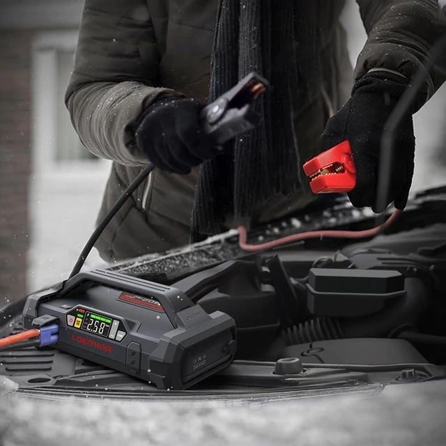 Alt view image 2 of 7 - LOKITHOR JA302 Jump Starter with Air Compressor(8.5L Gas & 6.5L Diesel)