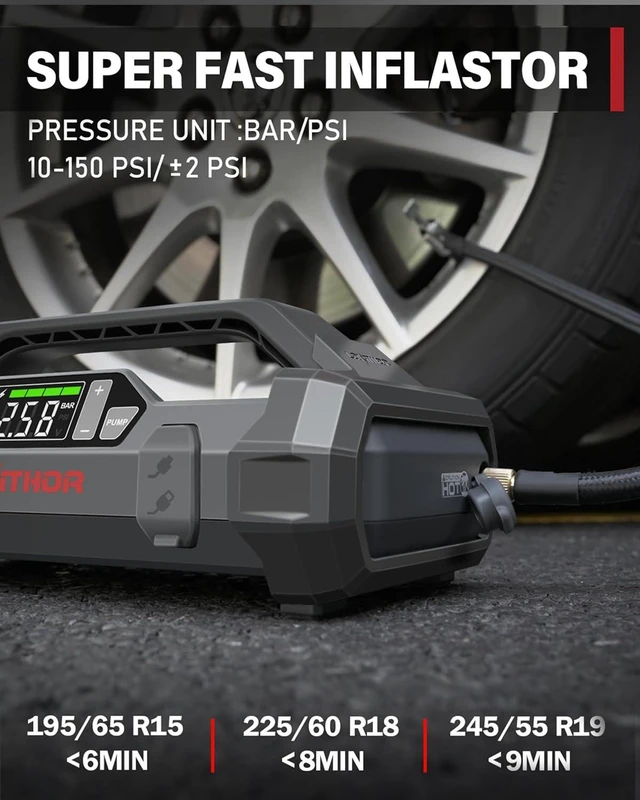 Alt view image 4 of 7 - LOKITHOR JA302 Jump Starter with Air Compressor(8.5L Gas & 6.5L Diesel)
