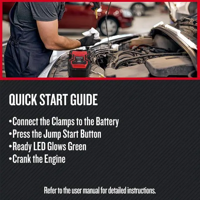 Alt view image 4 of 7 - CRAFTSMAN Portable Car Battery Jump Starter & Power Bank, 12V CMXCESM264