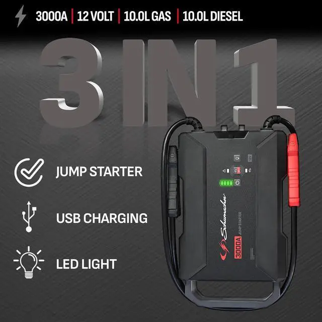 Alt view image 2 of 7 - Schumacher Electric Portable Car Battery Jump Starter & Power Bank SL1653