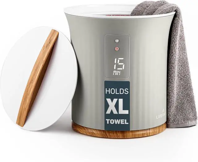 Main image of Live Fine Towel Warmer | Bucket Style Luxury Heater with LED Display, Adjustable Timer, Auto Shut-Off | Fits 40 x 70 Oversized Towel