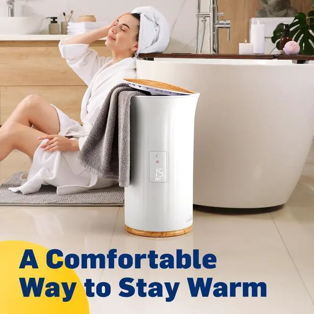Alt view image 5 of 7 - Live Fine Towel Warmer | Bucket Style Luxury Heater with LED Display, Adjustable Timer, Auto Shut-Off | Fits 40 x 70 Oversized Towel