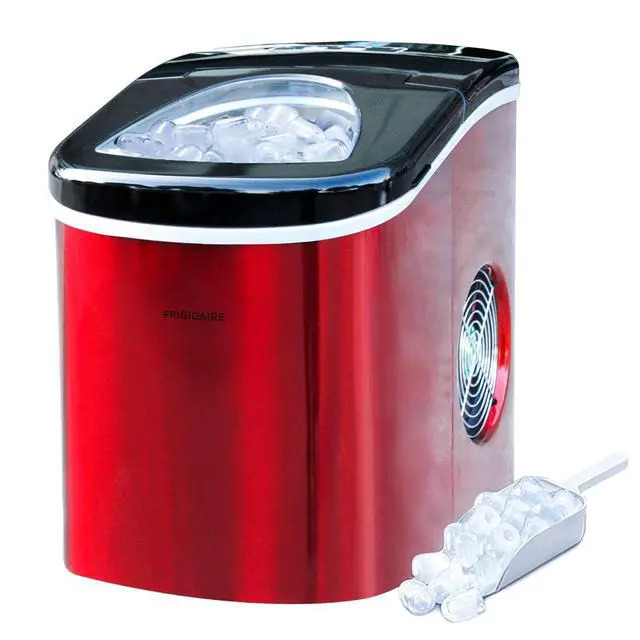 Main image of Frigidaire Counter top Portable, 26 lb per Day Nugget Ice Maker Machine (Red Stainless Steel)