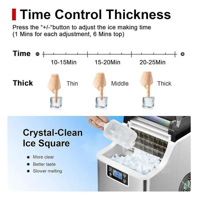 Alt view image 3 of 7 - ARLIME Countertop Ice Maker, Portable Self-Cleaning Ice Machine