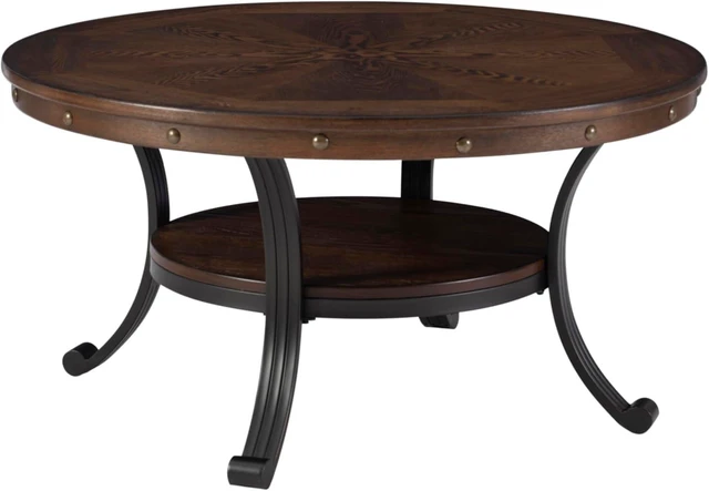 Main image of Powell Furniture Franklin Cocktail Table, Small, Multicolor,Brown/Black