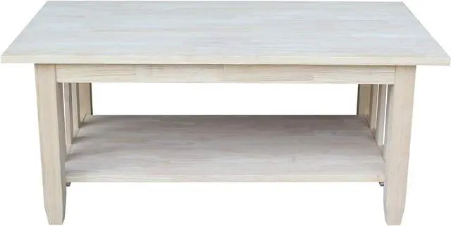 Alt view image 3 of 6 - International Concepts Unfinished Mission Tall Coffee Table