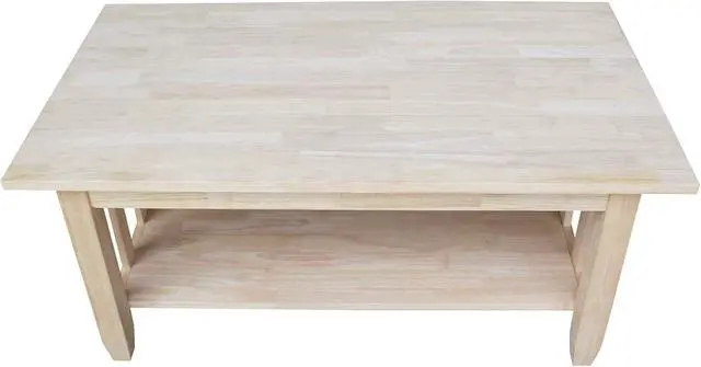 Alt view image 5 of 6 - International Concepts Unfinished Mission Tall Coffee Table