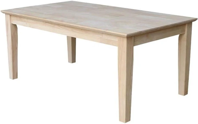 Main image of International Concepts Whitewood Tall Shaker Unfinished Coffee Table