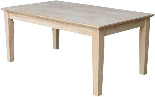 Alt view image 2 of 7 - International Concepts Whitewood Tall Shaker Unfinished Coffee Table