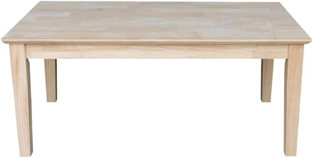 Alt view image 3 of 7 - International Concepts Whitewood Tall Shaker Unfinished Coffee Table