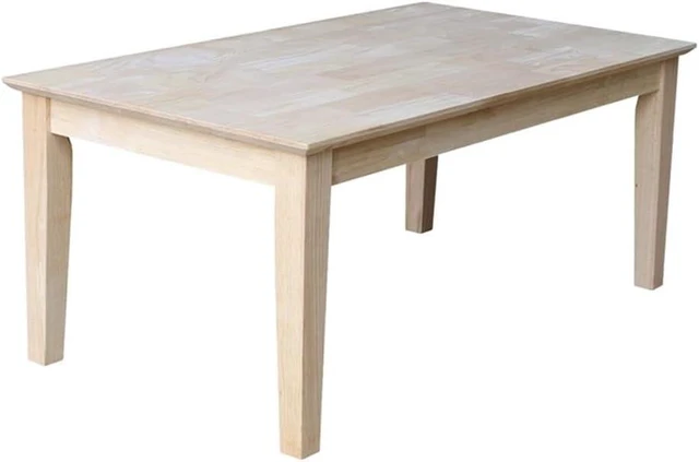 Alt view image 4 of 7 - International Concepts Whitewood Tall Shaker Unfinished Coffee Table
