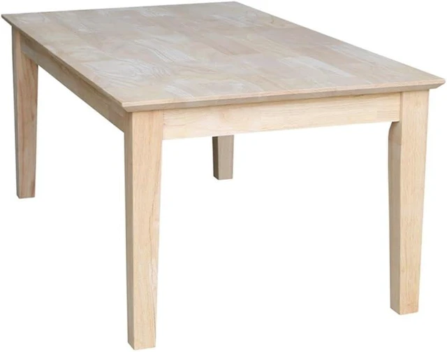 Alt view image 5 of 7 - International Concepts Whitewood Tall Shaker Unfinished Coffee Table