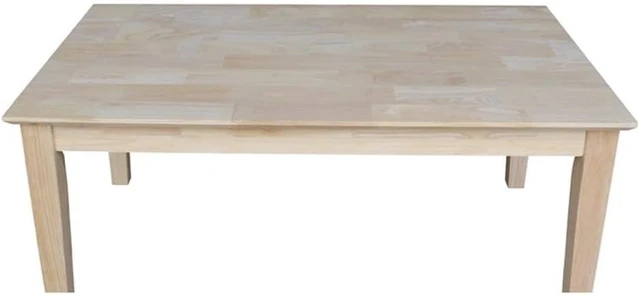 Alt view image 7 of 7 - International Concepts Whitewood Tall Shaker Unfinished Coffee Table
