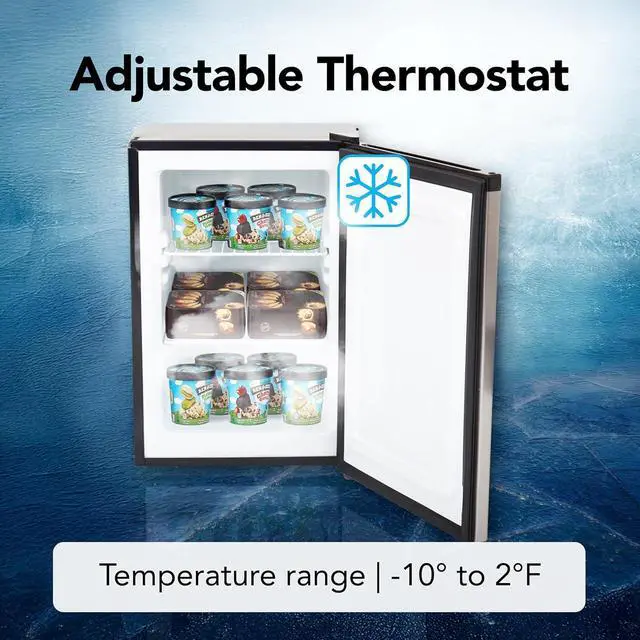 Alt view image 2 of 7 - Whynter Upright Freezer 2.1 Cu Ft Lock, Mini Freezer, Stainless CUF-210SS