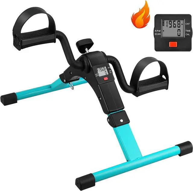 Main image of Folding Pedal Exerciser - Mini Exercise Bike Under Desk Bike Pedal Exerciser with LCD Display for Arms and Legs Workout, Portable Desk Bike Peddler Machine for Adults & Seniors