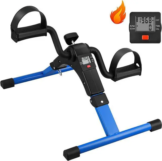 Main image of Folding Pedal Exerciser - Mini Exercise Bike Under Desk Bike Pedal Exerciser with LCD Display for Arms and Legs Workout, Portable Desk Bike Peddler Machine for Adults & Seniors