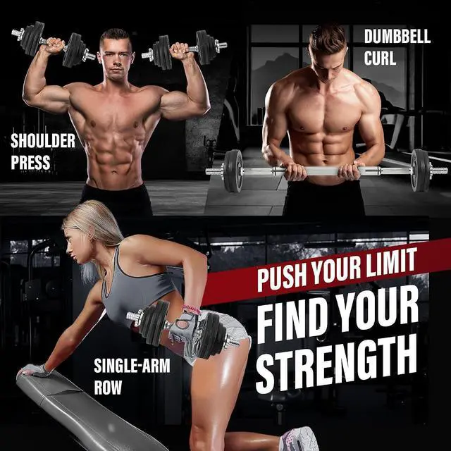 Alt view image 6 of 6 - Yes4All Old School Adjustable Dumbbell Set with Weight Plates, Star Lock Collars/Connector, 40lbs to 200lbs Adjustable Weight Plates Set