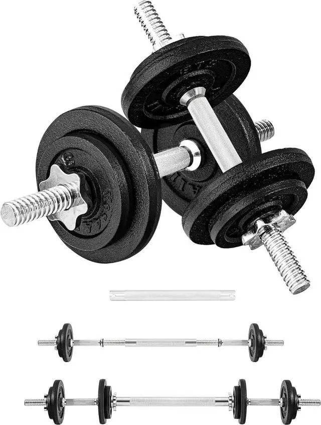 Main image of Yes4All Old School Adjustable Dumbbell Set with Weight Plates, Star Lock Collars/Connector, 40lbs to 200lbs Adjustable Weight Plates Set
