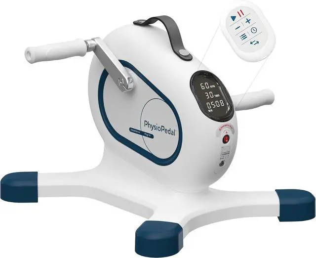 Alt view image 3 of 7 - Nobol PhysioPedal® Motorized Under Desk Exercise Bike for Seniors & Adults Electric Pedal Exerciser with Remote, Adjustable Speeds & Resistance, LED Display, Portable Seated Leg & Arm Pedaler