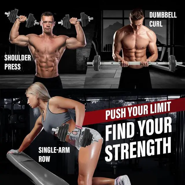 Alt view image 6 of 6 - Yes4All Old School Adjustable Dumbbell Set with Weight Plates, Star Lock Collars/Connector, 40lbs to 200lbs Adjustable Weight Plates Set