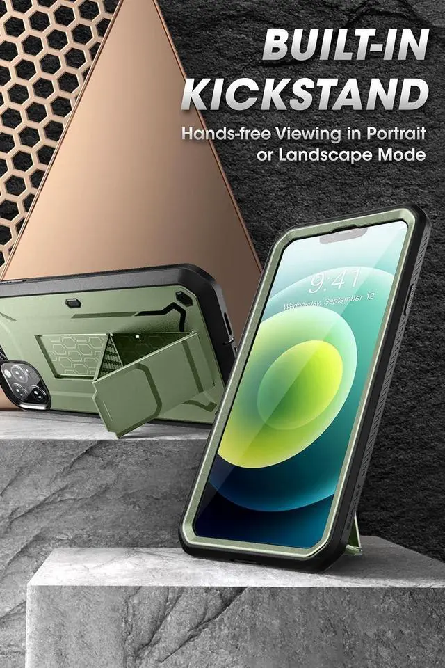 Alt view image 3 of 7 - SUPCASE for iPhone 13 Pro Max Case (6.7 inch) with Screen Protector, Guldan