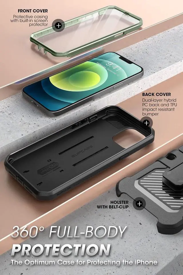 Alt view image 4 of 7 - SUPCASE for iPhone 13 Pro Max Case (6.7 inch) with Screen Protector, Guldan