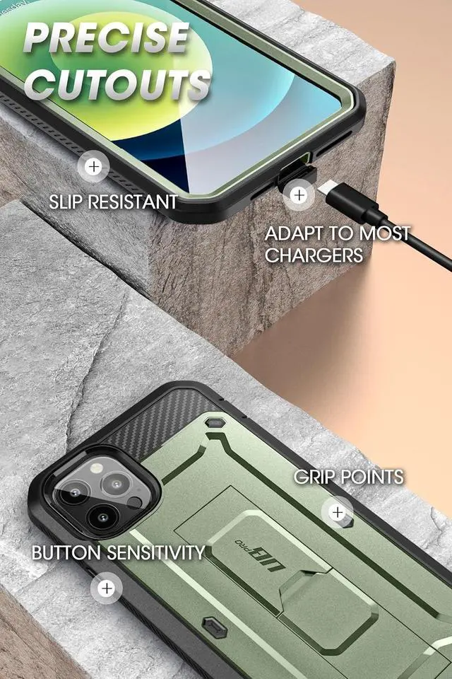 Alt view image 6 of 7 - SUPCASE for iPhone 13 Pro Max Case (6.7 inch) with Screen Protector, Guldan