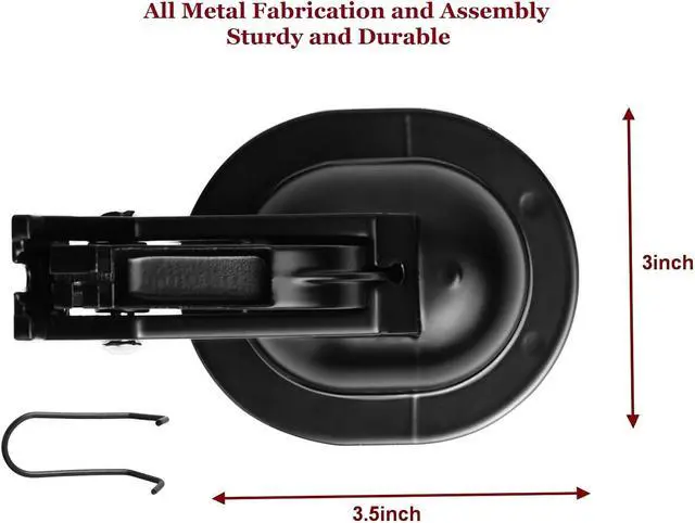 Alt view image 2 of 5 - 2Pcs Sturdy Universal All-Metal Sofa Chair Recliner Release Pull Handle Replacement Parts, Heavy-Duty Zinc Alloy, Fits Ashley, Lazy Boy and Most Recliner Brands, Handle Size 3" x 3.5"