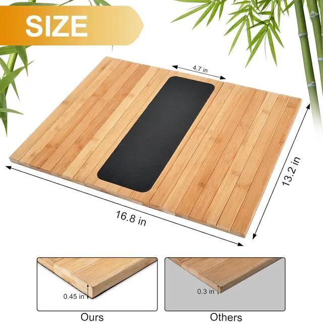 Alt view image 3 of 7 - Numola Couch Arm Tray, Sofa Armrest Tray Table, Adjustable and Foldable Couch Arm Table for Snack, Food, Drinks, Phone, Remote(Natural)