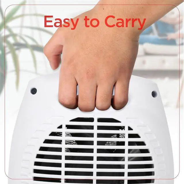Alt view image 5 of 7 - BLACK+DECKER Desktop Ceramic Heater, 1500 Watts, BHDC500W46, White
