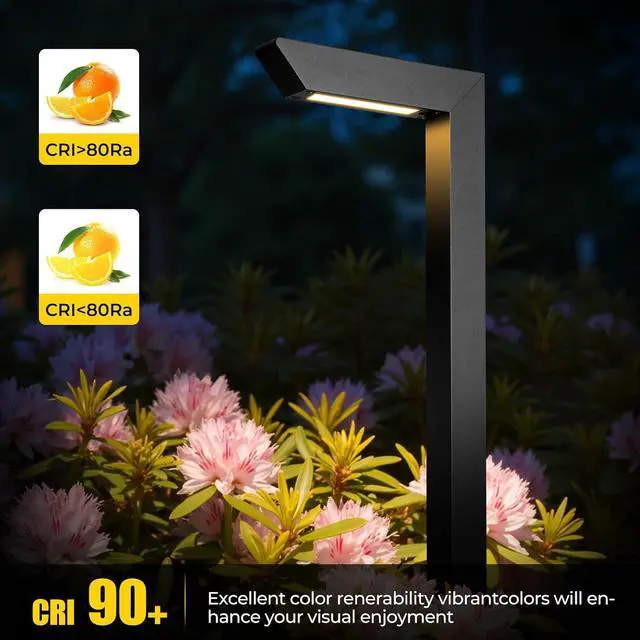 Alt view image 7 of 7 - Gardencoin 3CCT LED Low Voltage Landscape Pathway Light, 12V Premium 3000K/4000K/5000K Selectable Path Lights Wired, Modern Walkway Lights Outdoor, Higher Housing with Larger Stake (19.7IN, 8 Pack)