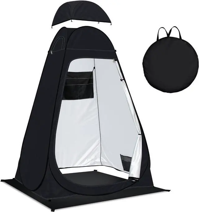 Main image of Pop Up Privacy Shower Tent Camping Portable Toilet Tent Outdoor Changing Porta-Potty Camp Bathroom Dressing Room Instant Privacy Shelters for Hiking Beach Picnic Fishing, Extra-Tall
