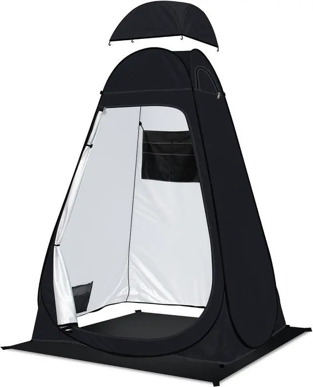 Alt view image 7 of 7 - Pop Up Privacy Shower Tent Camping Portable Toilet Tent Outdoor Changing Porta-Potty Camp Bathroom Dressing Room Instant Privacy Shelters for Hiking Beach Picnic Fishing, Extra-Tall