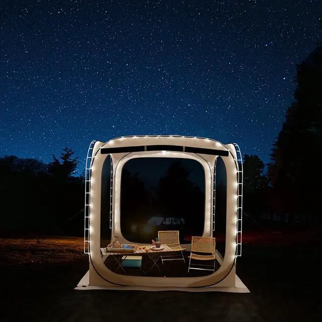 Alt view image 6 of 7 - HOOYEAH Pop-up Tent Screenhouse, Portable Screened Tent Camping Canopy Foldable Instant Screen Room Outdoor Gazebo with Mosquito Net for Patio, Backyard, Garden and Outdoor Activities, 6x6