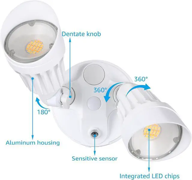Alt view image 6 of 7 - LEONLITE 3CCT Dusk to Dawn LED Security Lights with Photocell, White