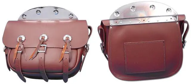 Main image of Brown Leather Replica Saddlebag Set