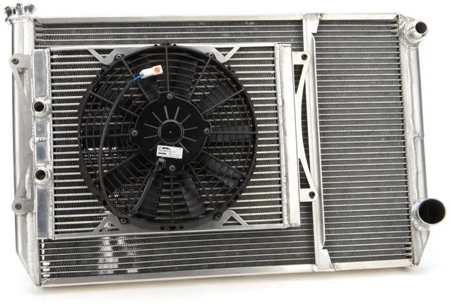 Main image of Radiator Dbl 29x18 W/Oil Cooler Fan w/ Fill Neck