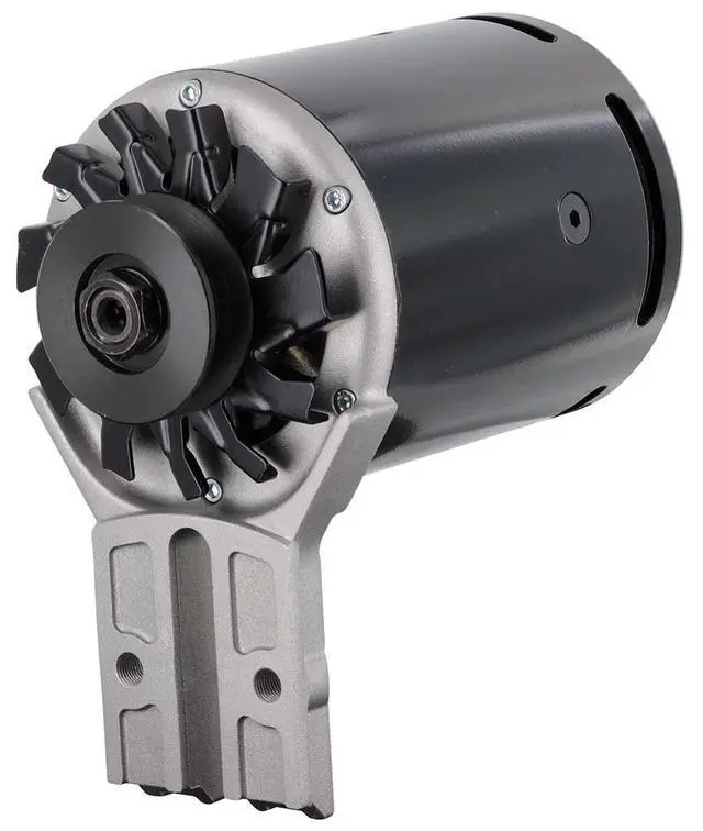 Alt view image 2 of 2 - PowerGEN Ford Black Flat Head Front Mtg 39-48 90A 12V w/Pulley for 5/8" Belt