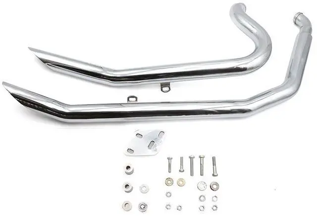 Main image of Big Growl Exhaust Upswept Double Barrel Drag Pipe Set Chrome