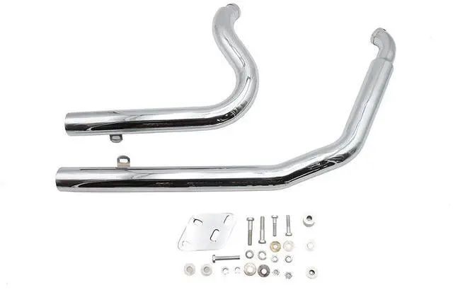 Main image of Big Growl Exhaust Long Gun Drag Pipe Set Chrome