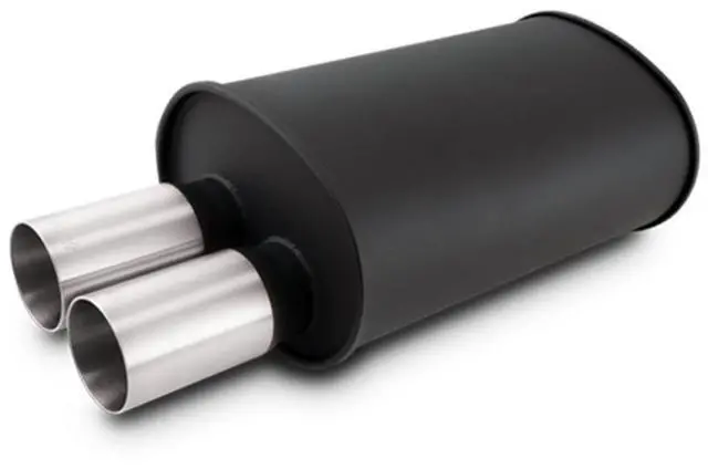 Main image of MUFFLER OVAL SS FLAT BLACK