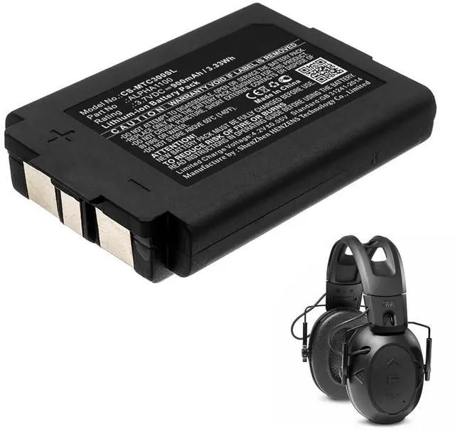 Alt view image 2 of 7 - Cameron Sino Battery for 3M TAC300, TAC300-OTH, TAC500 PN:3M ALPHA1100 900mAh / 3.33Wh
