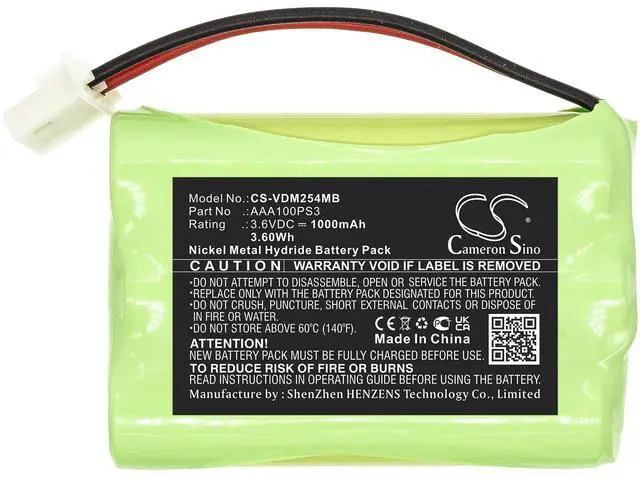 Alt view image 2 of 7 - Cameron Sino Battery for VTech VM5254 PN:VTech AAA100PS3 1000mAh / 3.60Wh