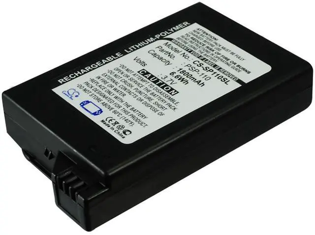 Alt view image 4 of 5 - Cameron Sino Battery for PSP-1000, PSP-1000G1, PSP-1000G1W, PSP-1000K, PSP-1000KCW, PSP-1001, PSP-1004, PSP-1006 PN: PSP-110 1800mAh / 6.66Wh